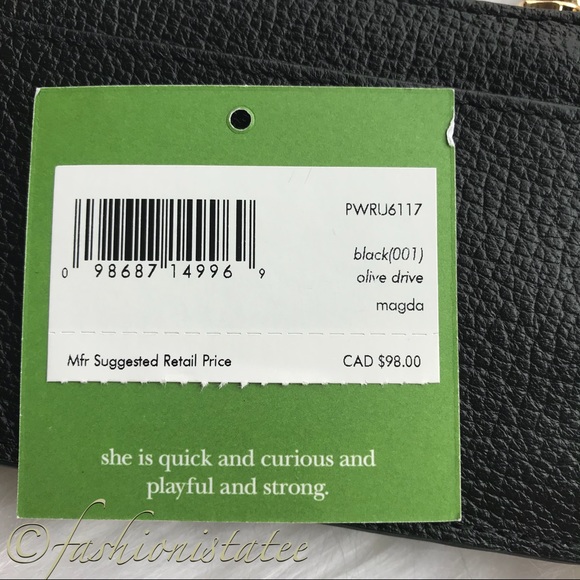 NWT kate spade Olive Drive Magda coin wallet black - Picture 6 of 8